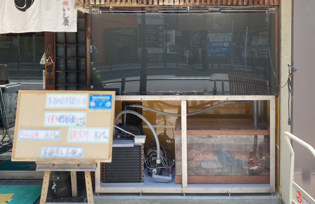 一段式のアクリル水槽